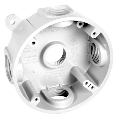 round junction box white|round shallow wall electrical box.